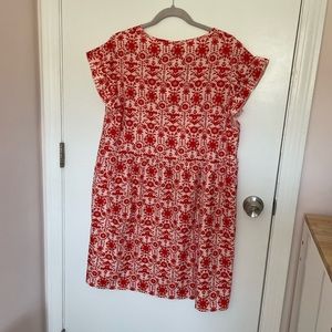 Woman’s XL red and white floral dress